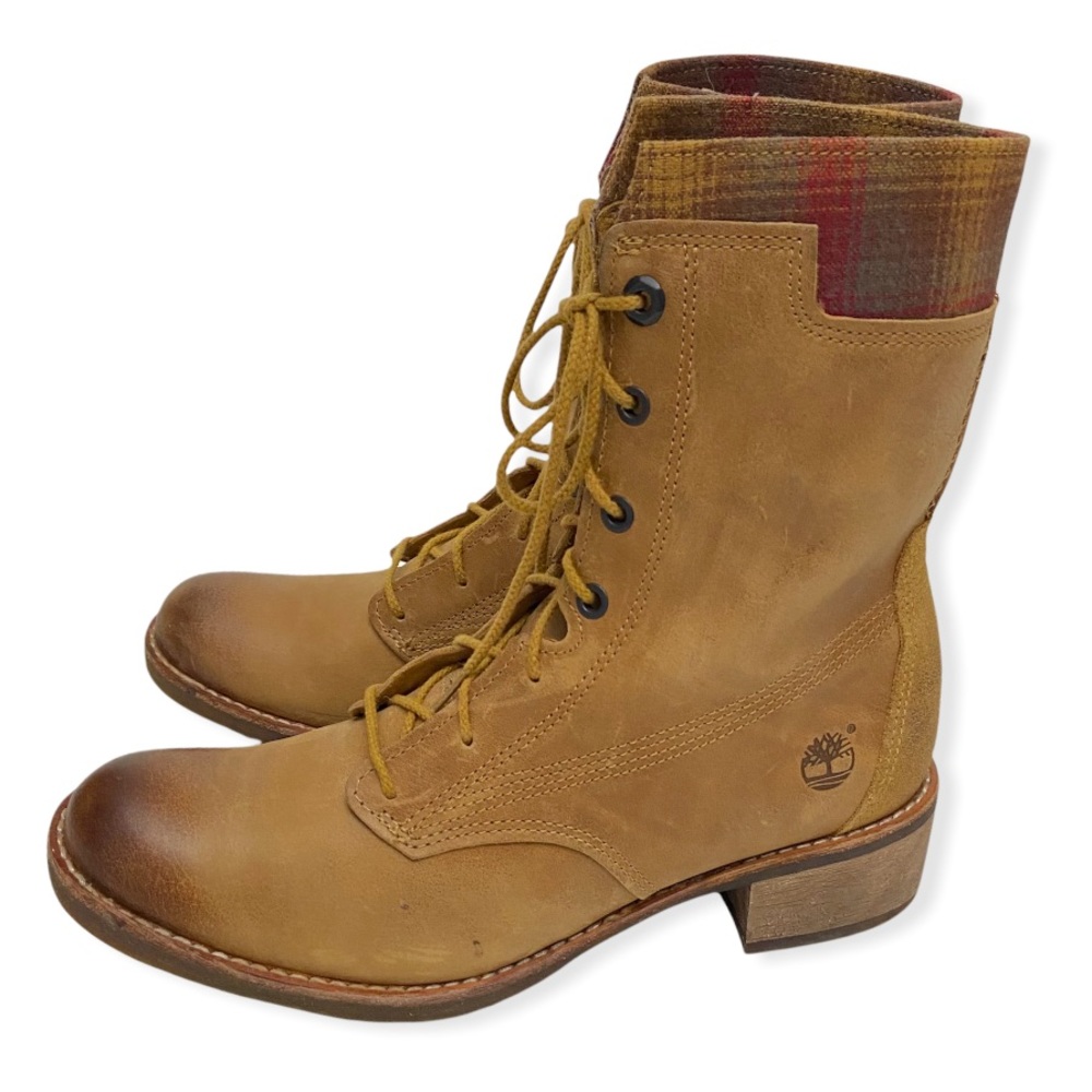 Timberland Women's Tan Leather Lace-Up Boot